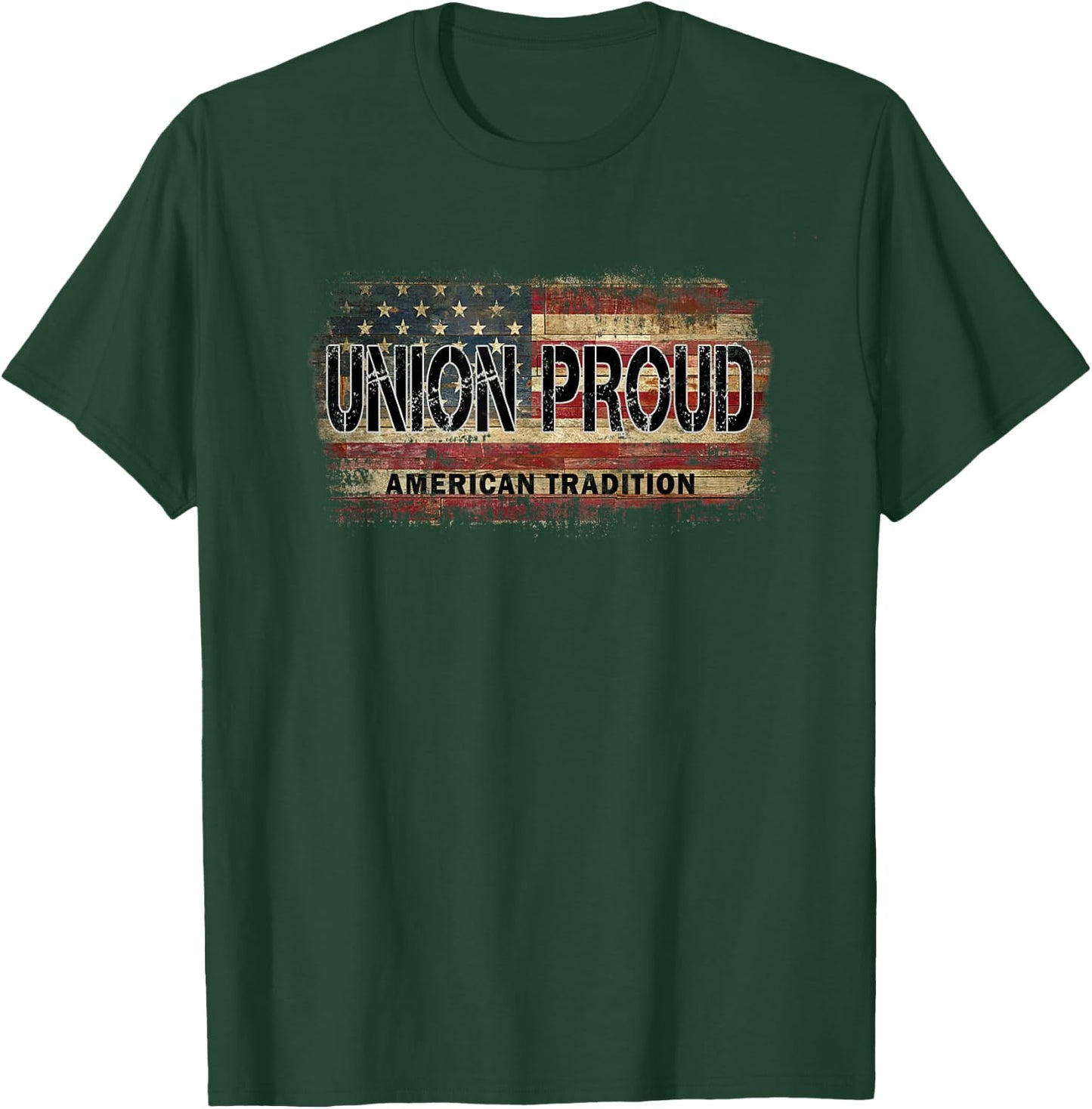 American Flag Vintage Union Proud T-Shirt - T-Shirt | Forest