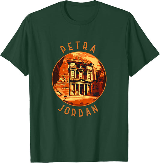 Petra Jordan Retro Distressed Circle T-Shirt - T-Shirt | Forest