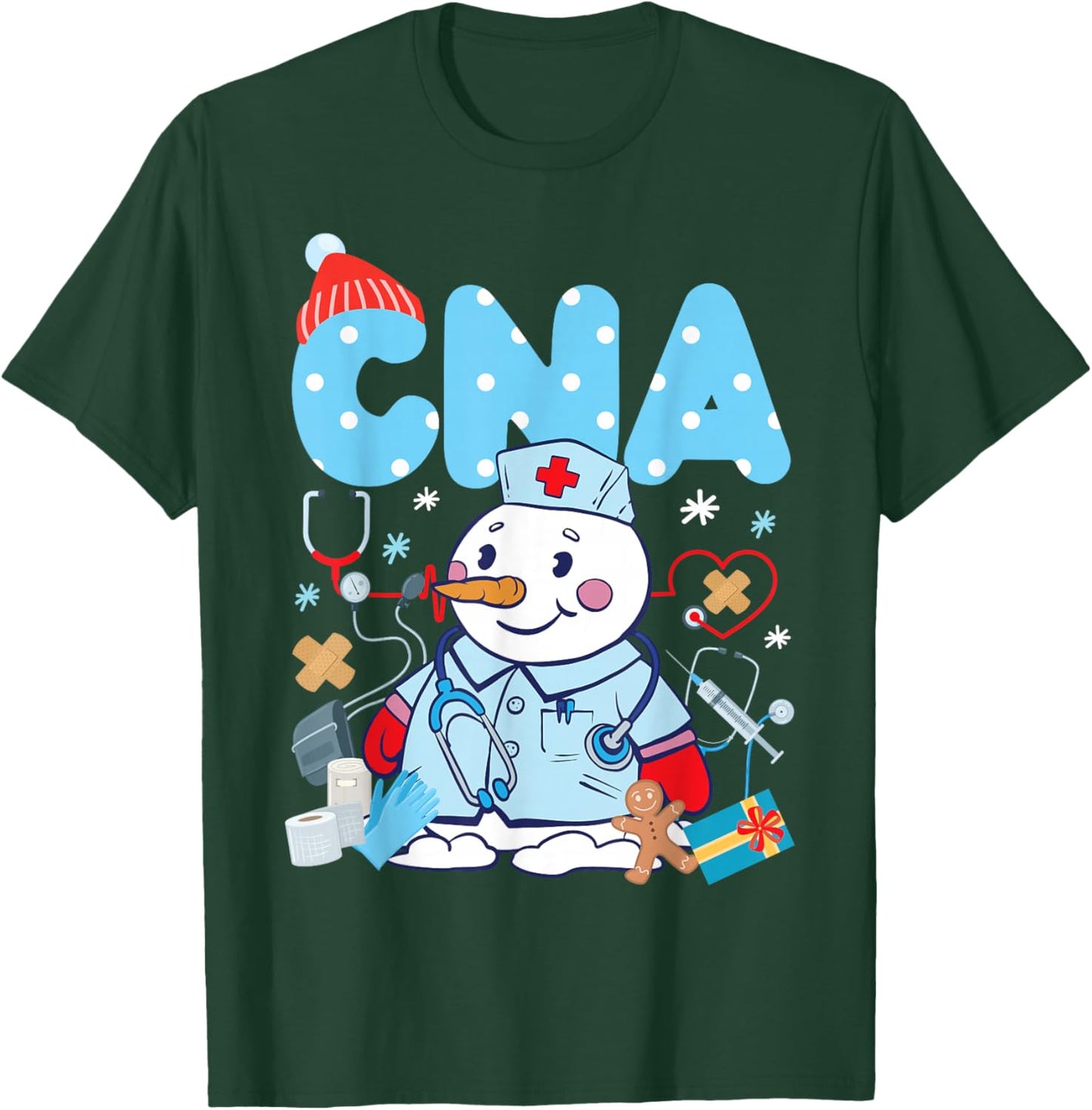 CNA Nurse Certified Nursing Assistant Christmas Cna T-Shirt - T-Shirt | Forest