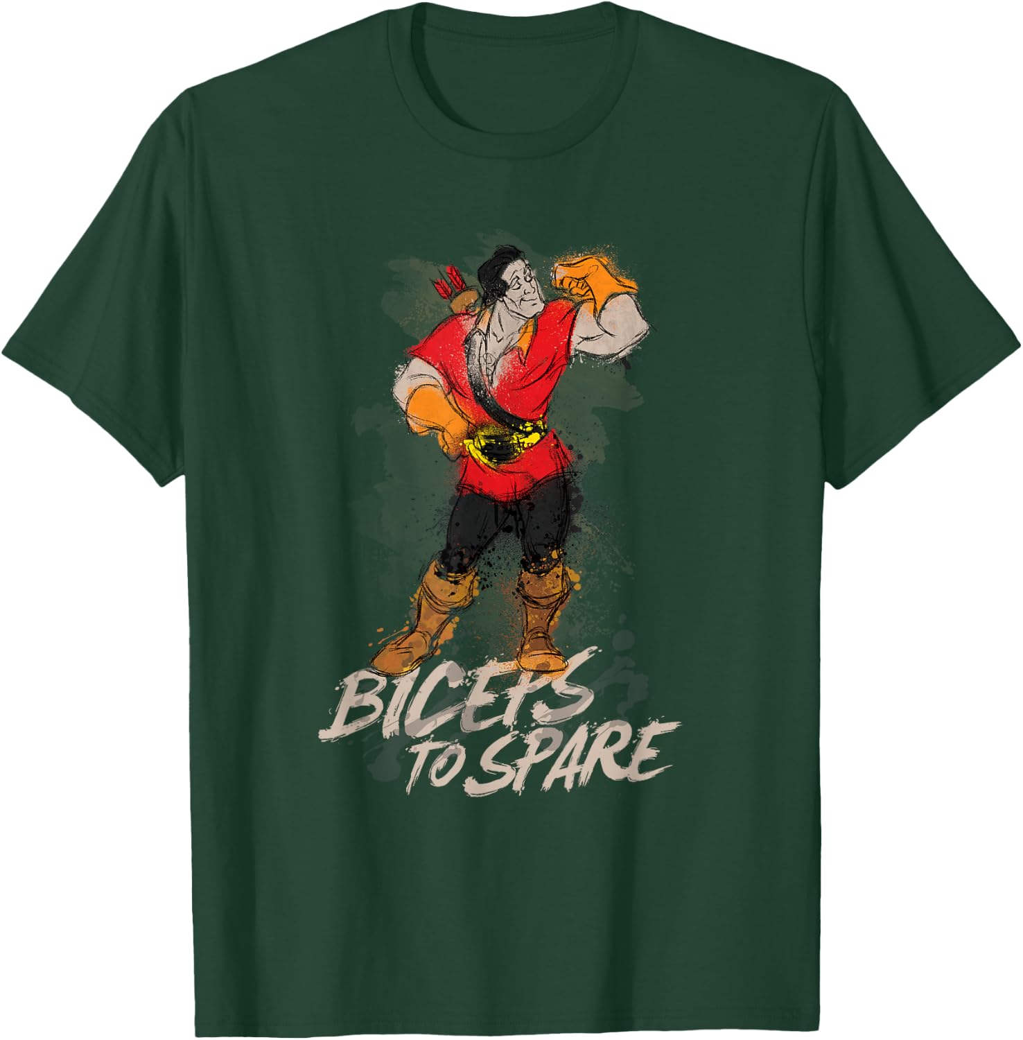 Disney Beauty and the Beast Gaston Biceps to Spare T-Shirt - T-Shirt | Forest