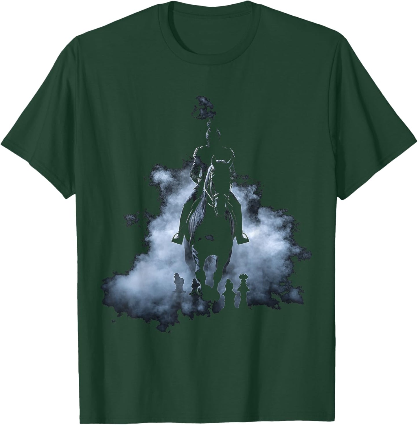 Horse Illustration Men Animal Pattern Lover Portrait Art Horse T-Shirt - T-Shirt | Forest