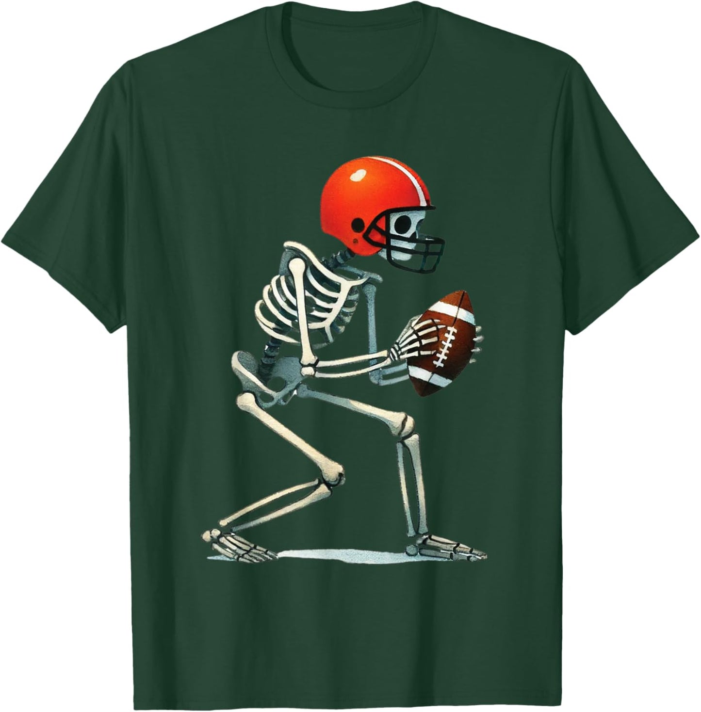Skeleton Football Halloween Costume Funny Men Boys Kids T-Shirt - T-Shirt | Forest