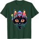 Psychedelic Festival Trippy Cat Mushroom Art Rave Men Women T-Shirt - T-Shirt | Forest