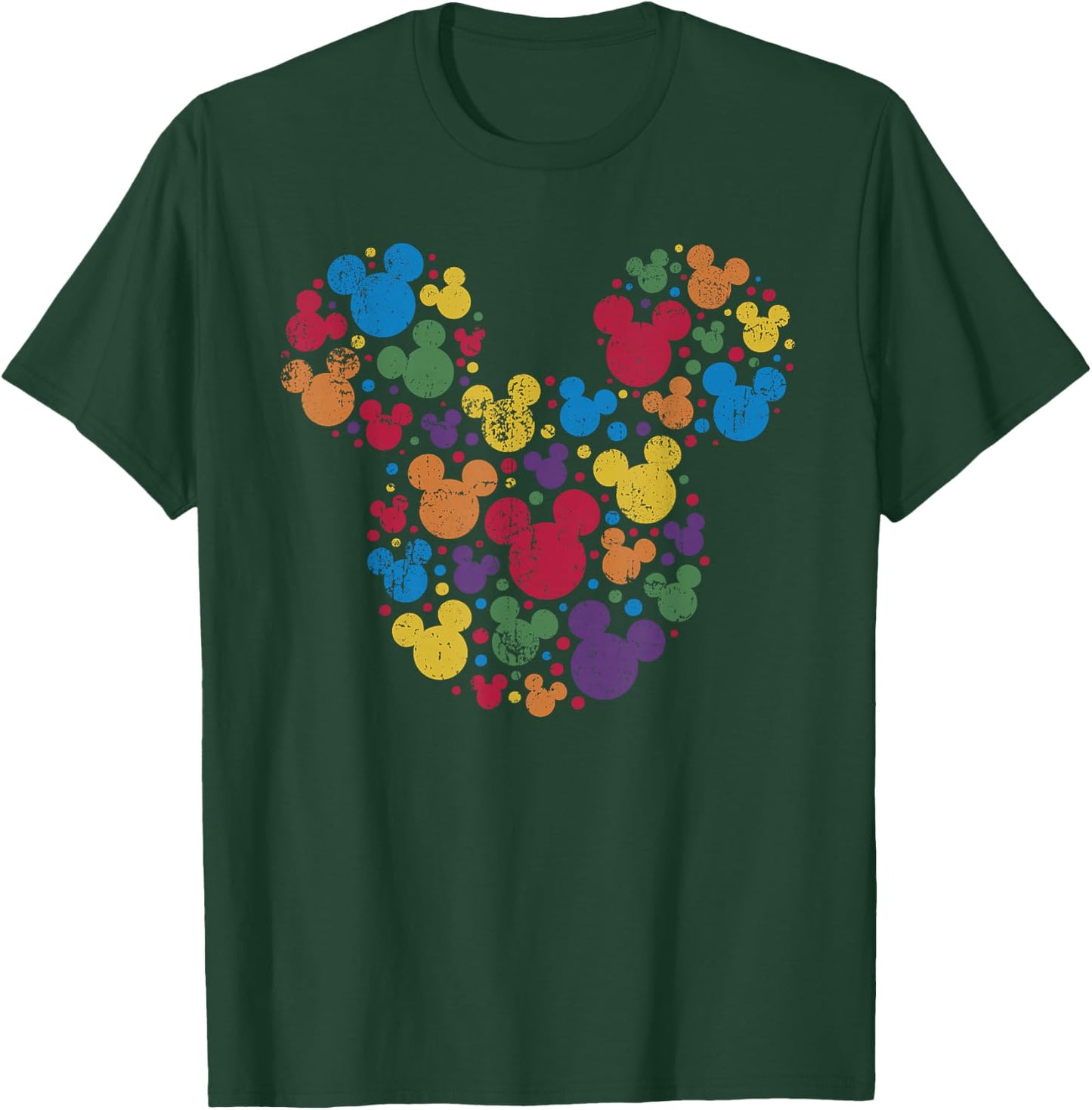 Disney Mickey Mouse Icon Retro Rainbow Small T-Shirt - T-Shirt | Forest