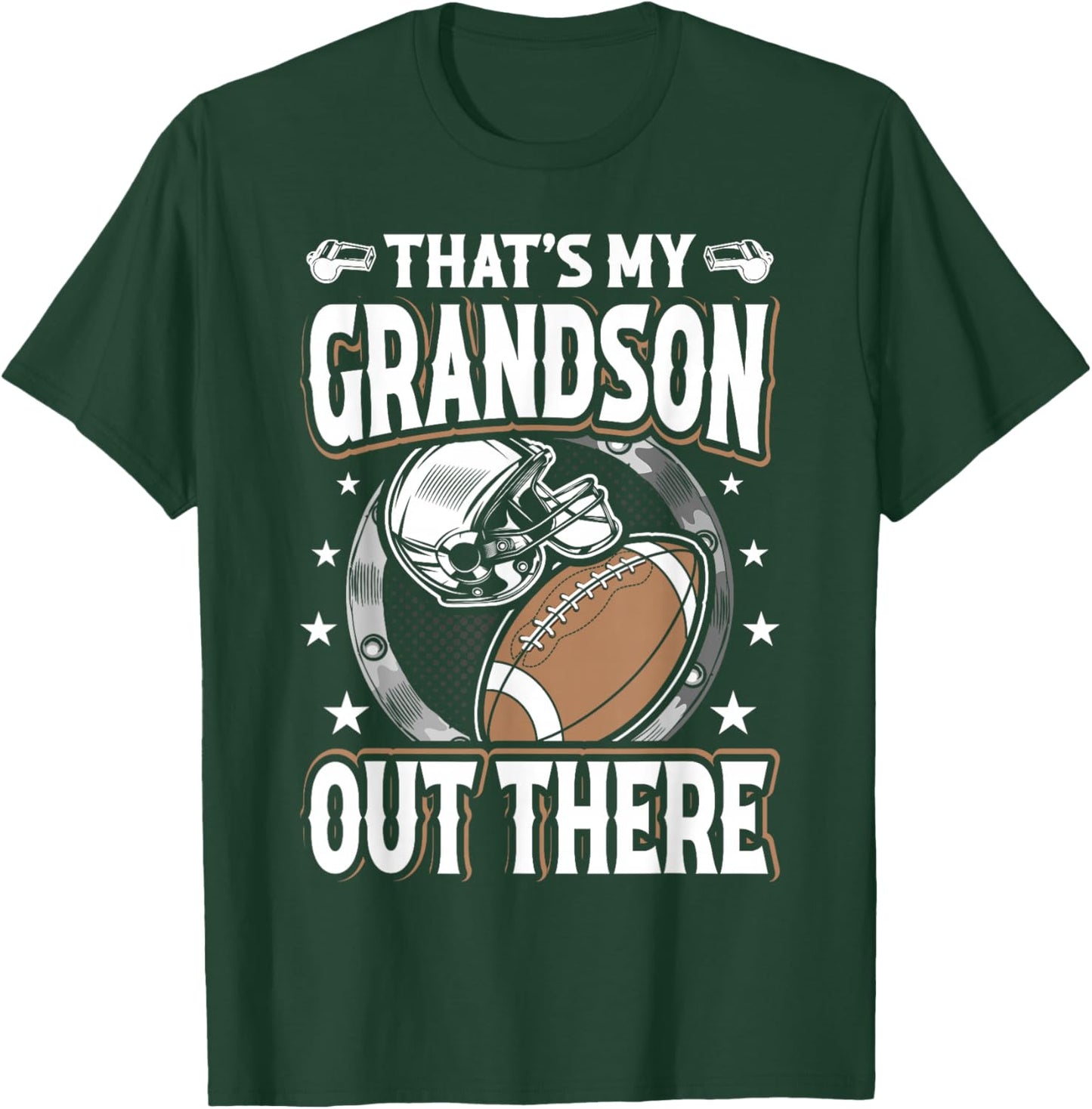 That's My Grandson Out There Football Grandma T-Shirt - T-Shirt | Forest