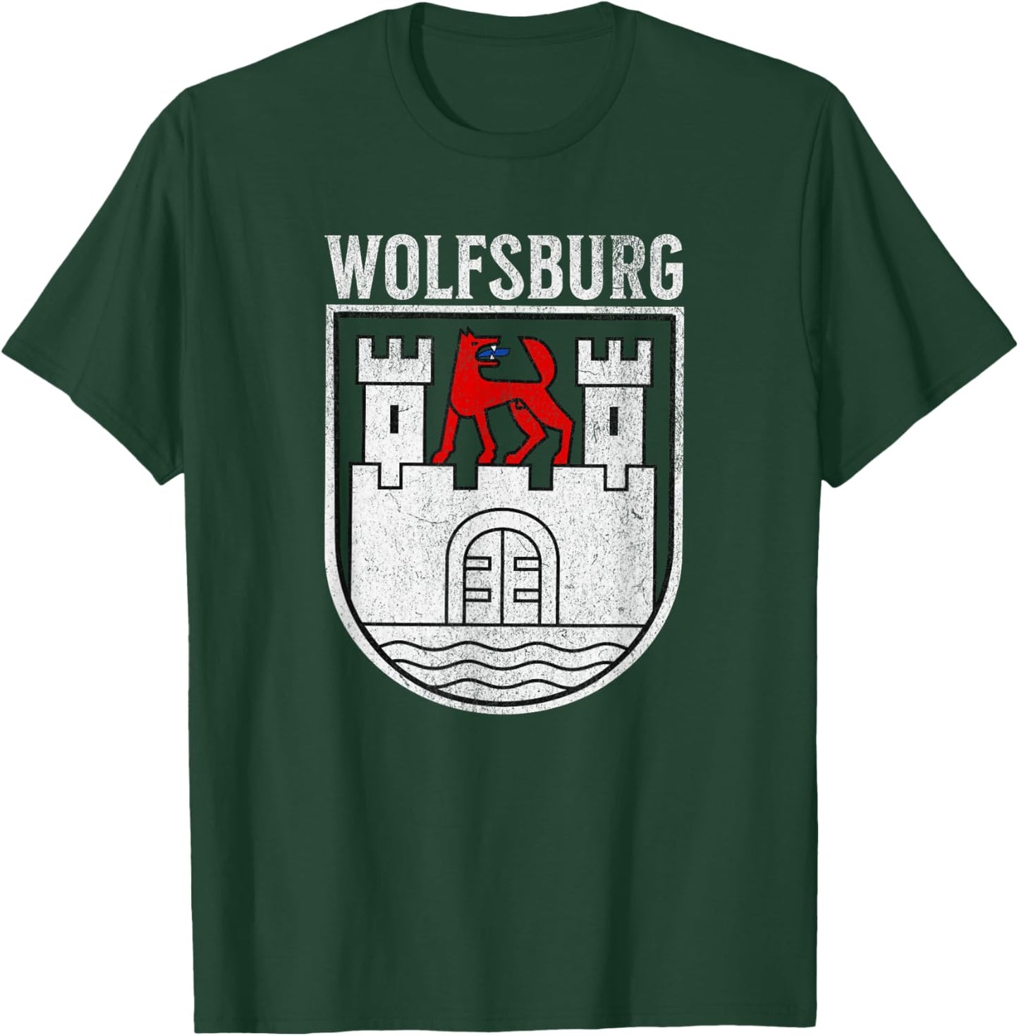 Wolfsburg Germany Deutschland Crest Arms Emblem T-Shirt - T-Shirt | Forest