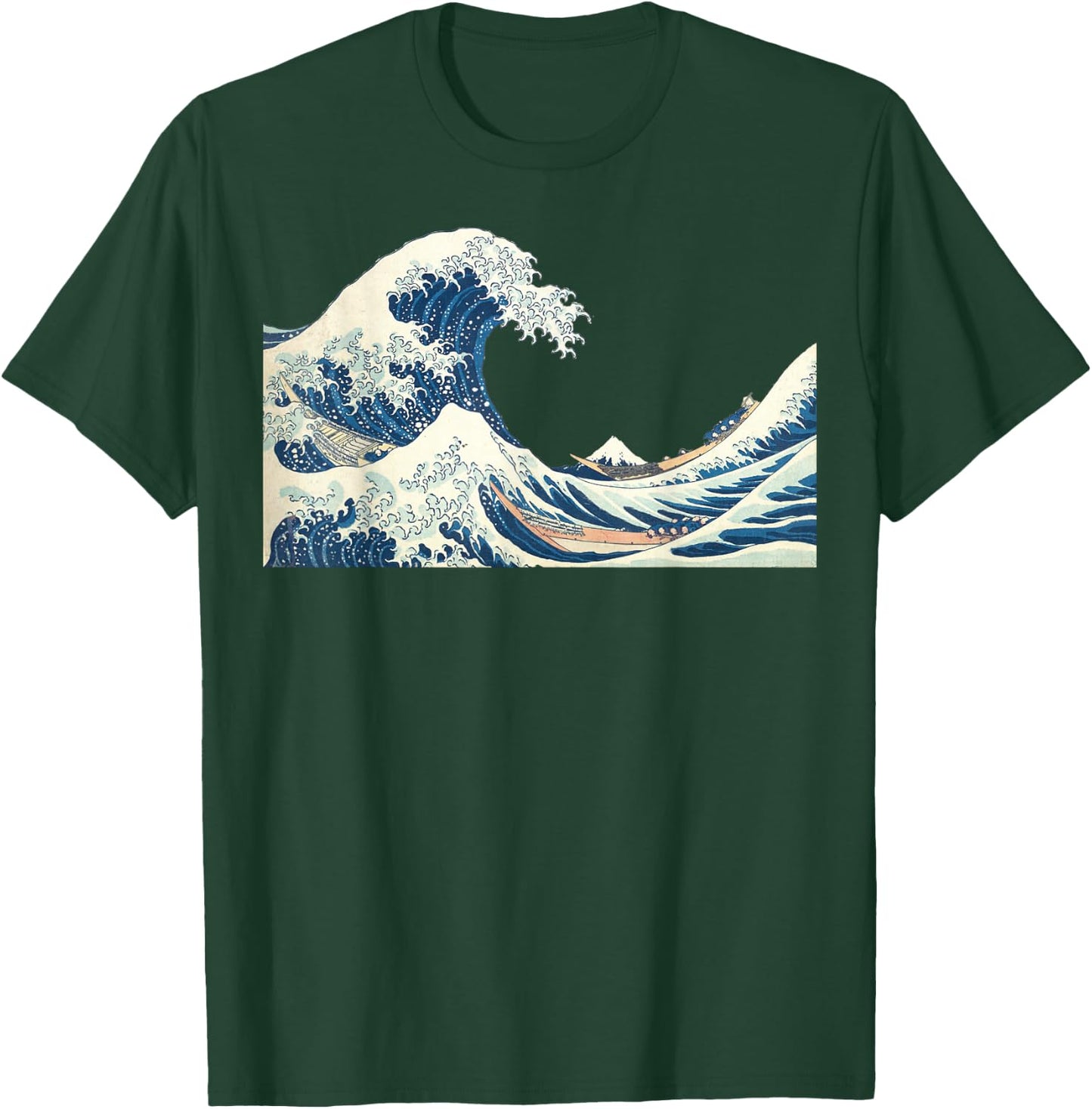 Great Wave Off Kanagawa Katsushika Hokusai Surfing Ocean T-Shirt - T-Shirt | Forest