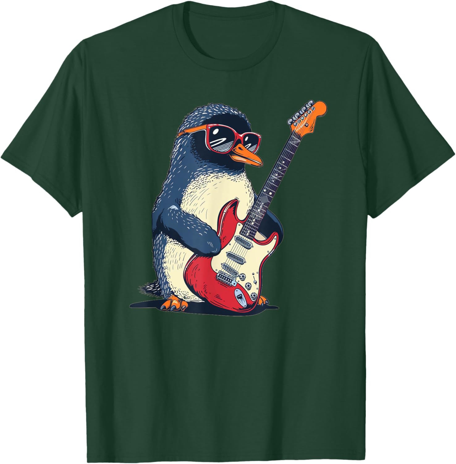 Nice Penguin Costume for emperor Penguin and Guitarists Fans T-Shirt - T-Shirt | Forest