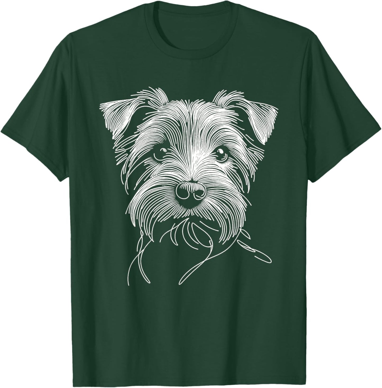 Line Art Norfolk Terrier Terriers T-Shirt - T-Shirt | Forest