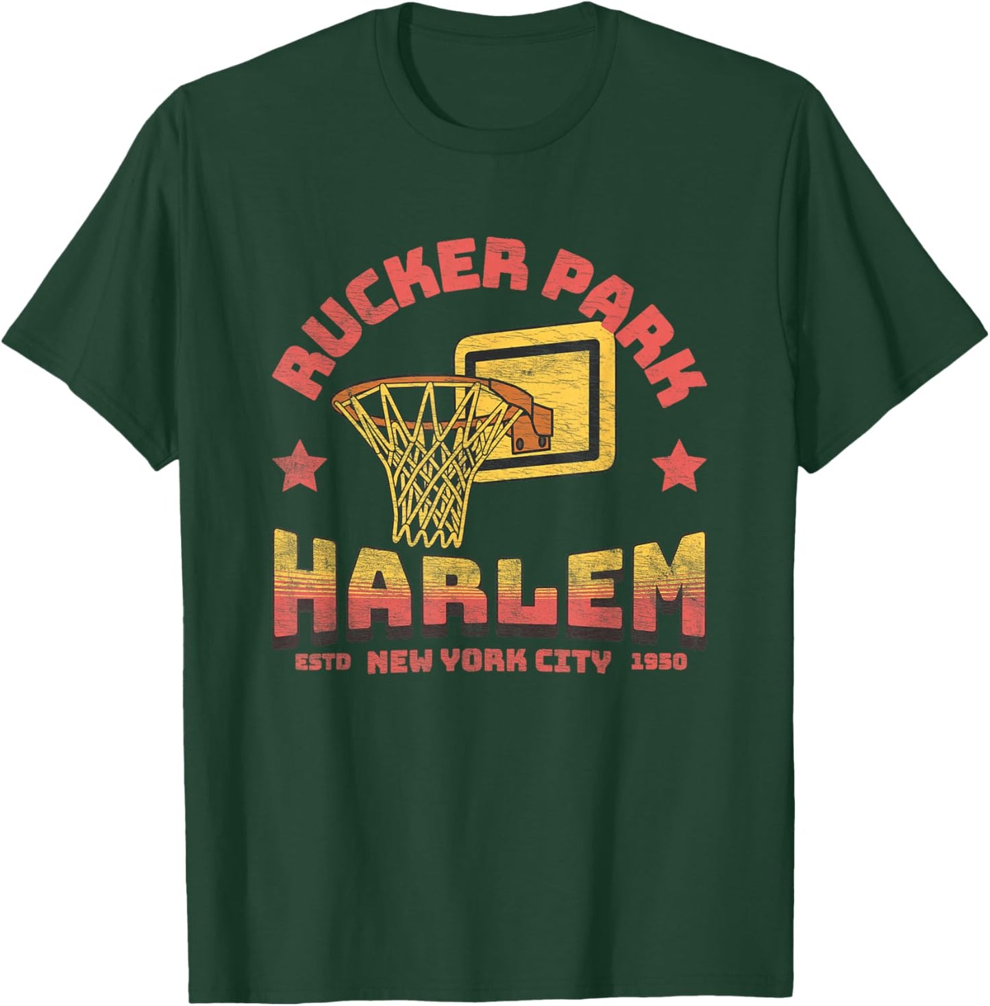 Retro Vintage 70s 80s Rucker Park Harlem New York T-Shirt - T-Shirt | Forest