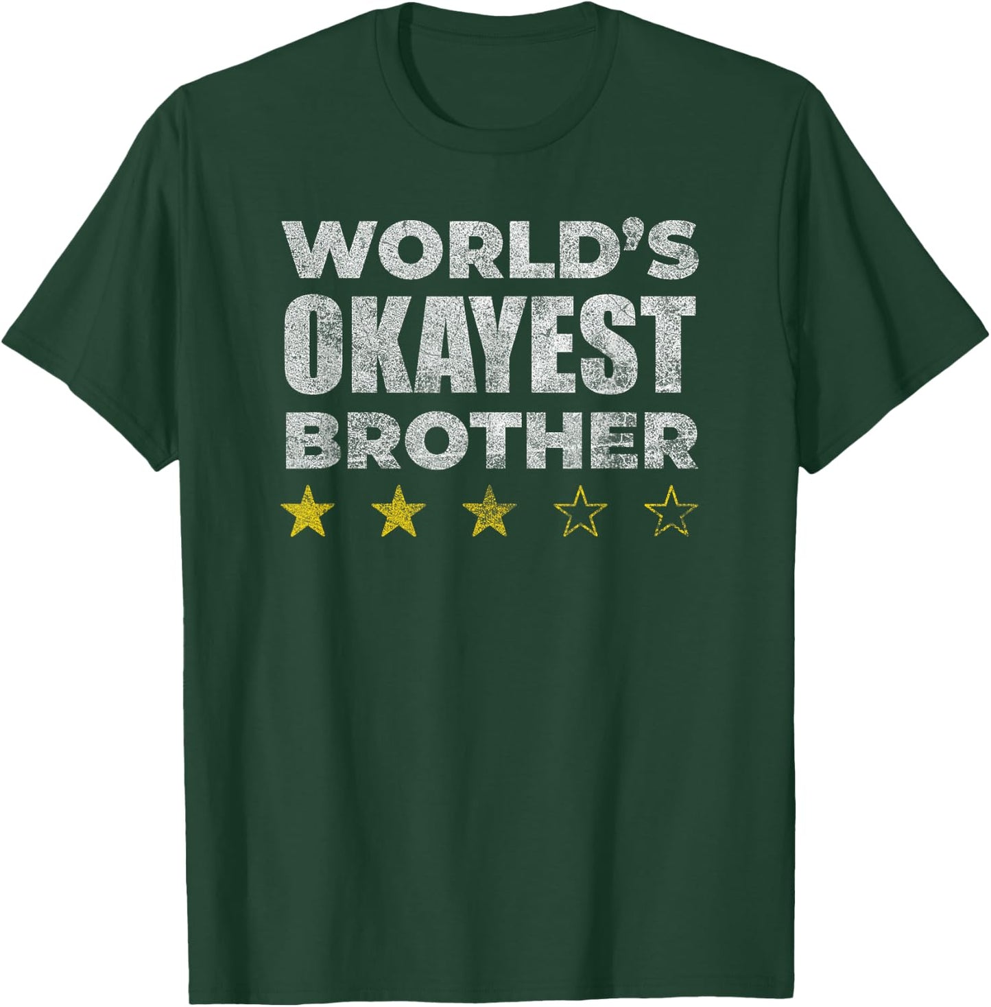 Funny Worlds Okayest Brother - Vintage Style T-Shirt - T-Shirt | Forest