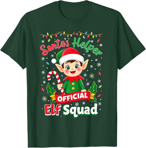 Elf Squad Santa's Holiday Helper Cute Elves Family Group