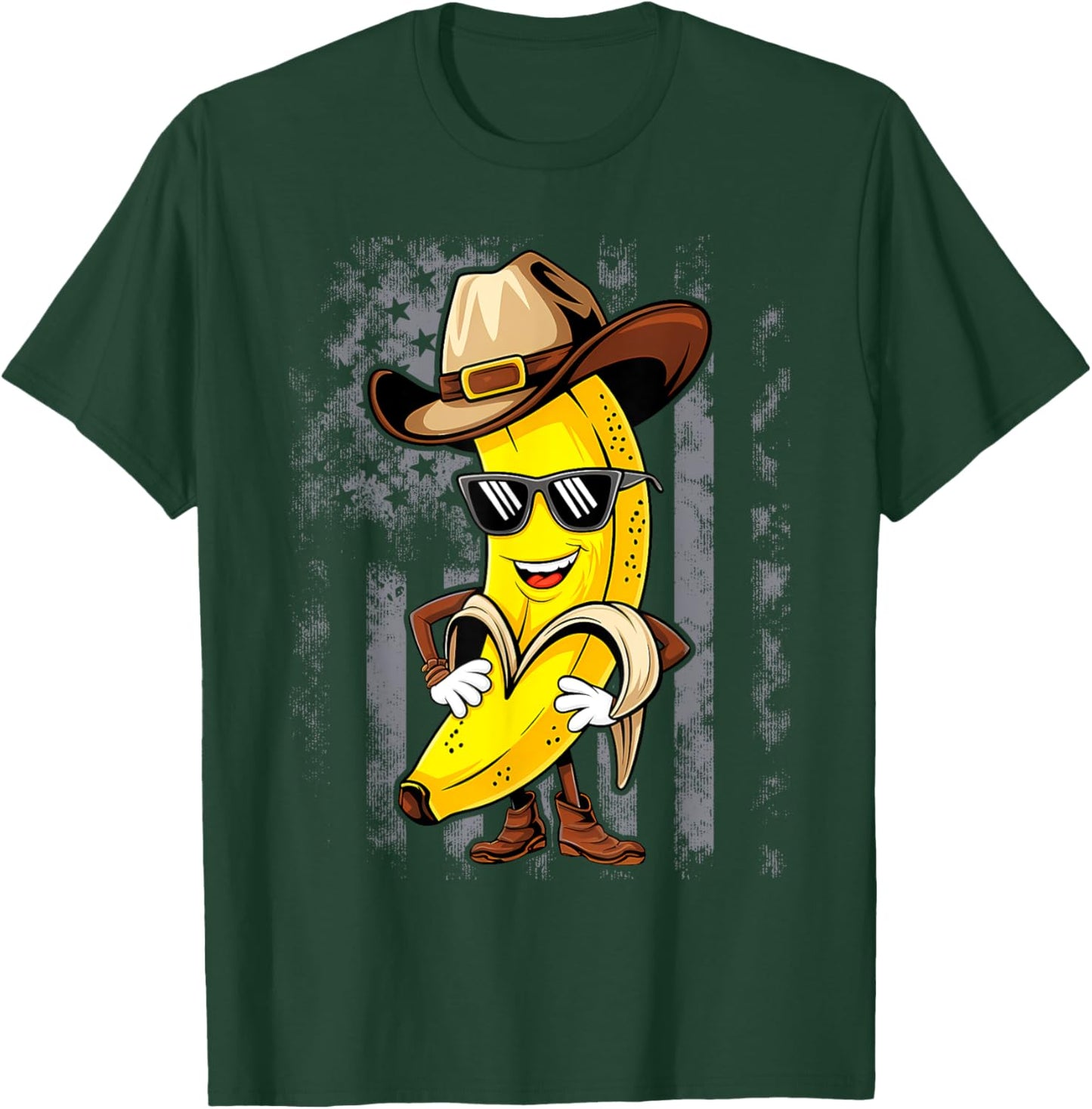 Banana Cowboy Cowgirl Country Western Novelty Funny Banana T-Shirt - T-Shirt | Forest