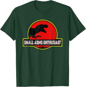 Small Arms Enthusiast T-Rex T-Shirt - T-Shirt | Forest