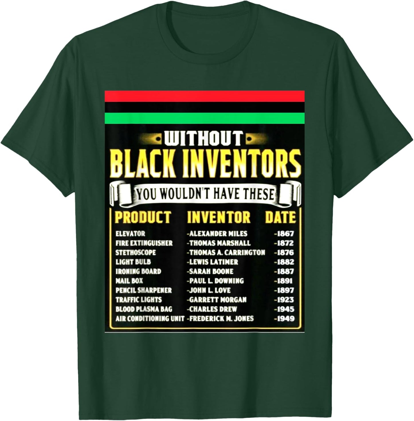 History Of Black Inventors Black History Month 2A1 T-Shirt - T-Shirt | Forest