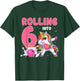 Rolling Into 6 6th Birthday Unicorn Bowling 6 Year Old T-Shirt - T-Shirt | Forest