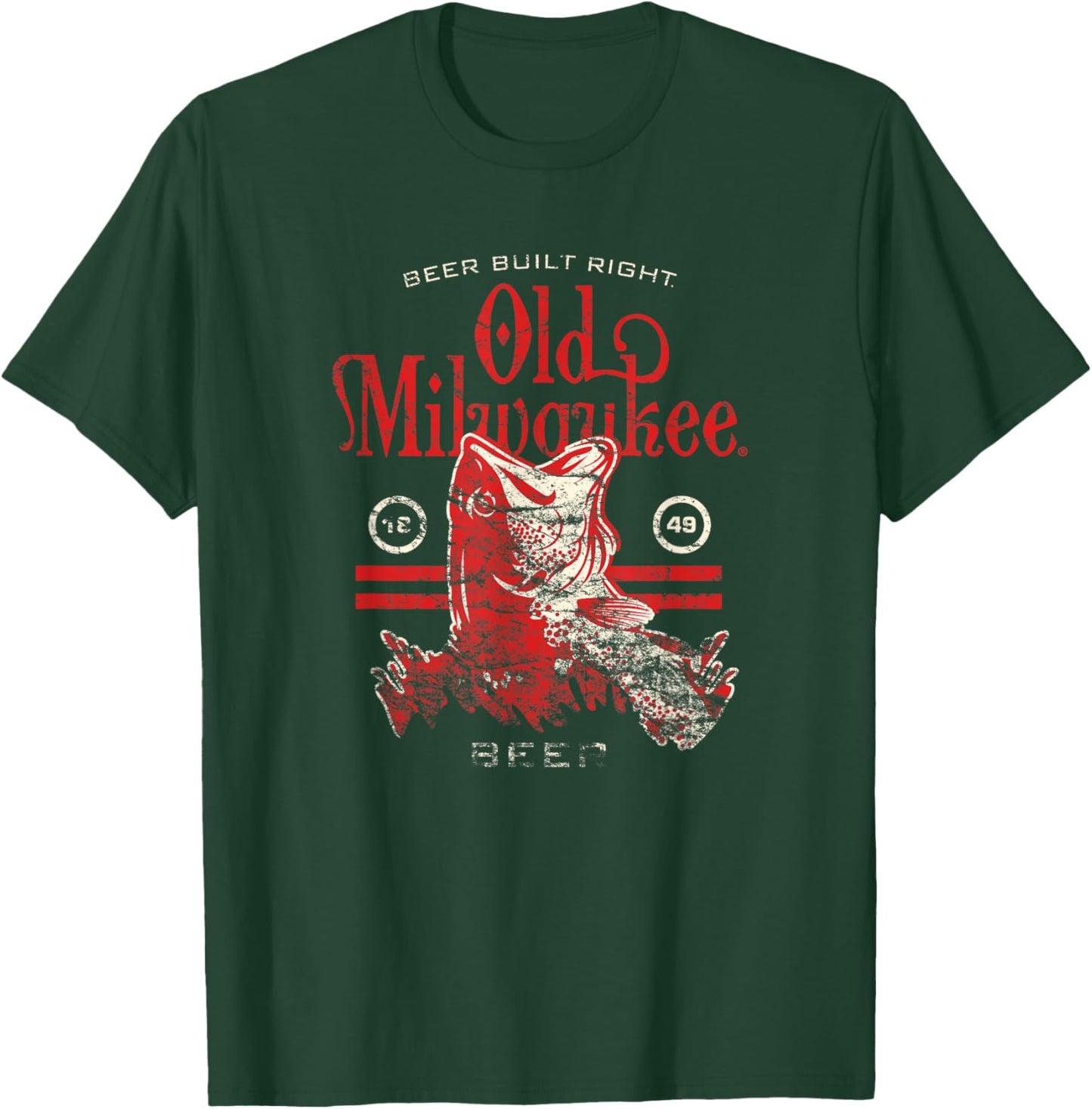 Old Milwaukee Style - Beer Built Right Bass T-Shirt - T-Shirt | Forest