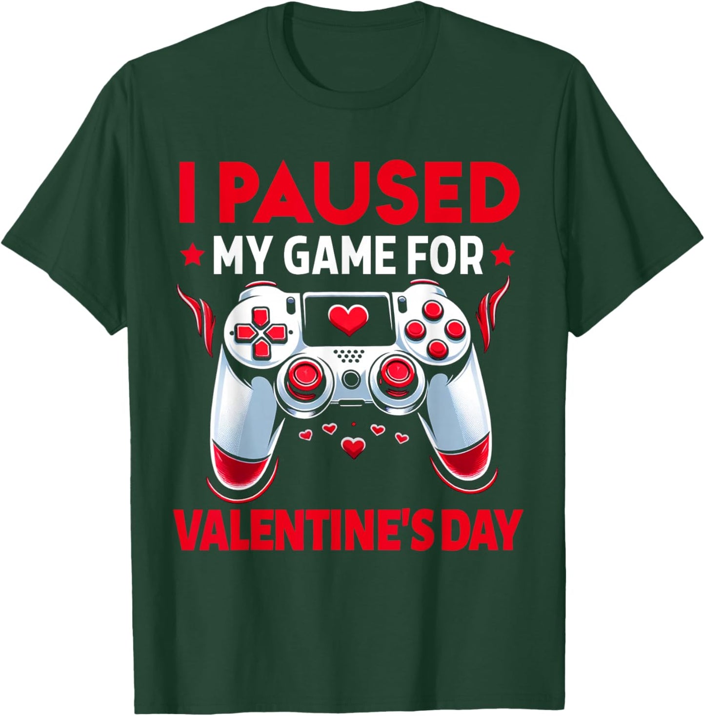 Valentines Day Gamer Valentines Day Gaming Men Boys Kids T-Shirt - T-Shirt | Forest