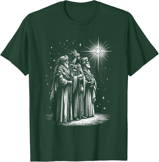 Timeless Epoch Artwork Collection Vintage Magi Journey - Three Wise Men - Religious Christmas T-Shirt - T-Shirt | Forest