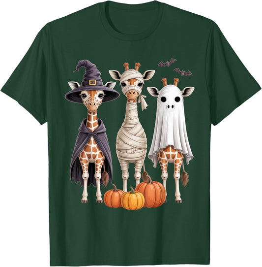 Halloween Giraffe Trio Costume Fun for Animal Lovers T-Shirt - T-Shirt | Forest