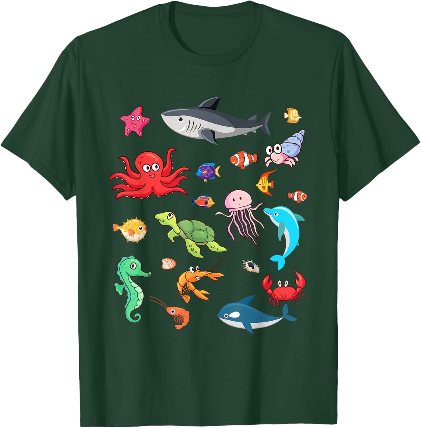 Children Children Sea Creatures Clown Fish Cute T-Shirt - T-Shirt | Forest