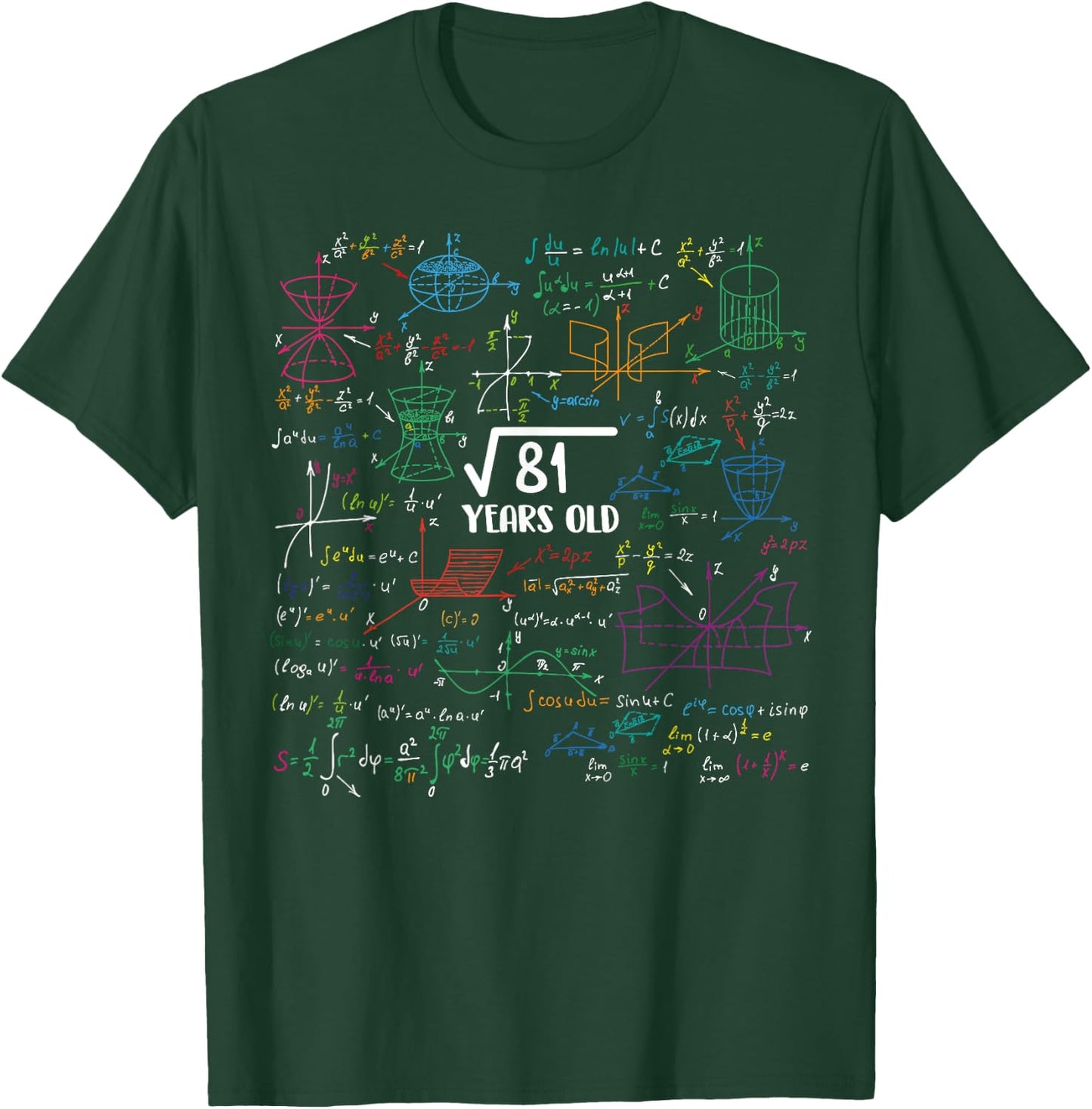 9 Year Old Math Lovers 9th Birthday Gift Square Root of 81 T-Shirt - T-Shirt | Forest