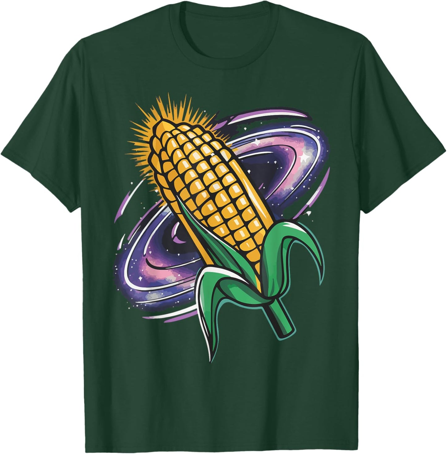 Space Corn Outfit Maize Farmer Costume Farm Life T-Shirt - T-Shirt | Forest