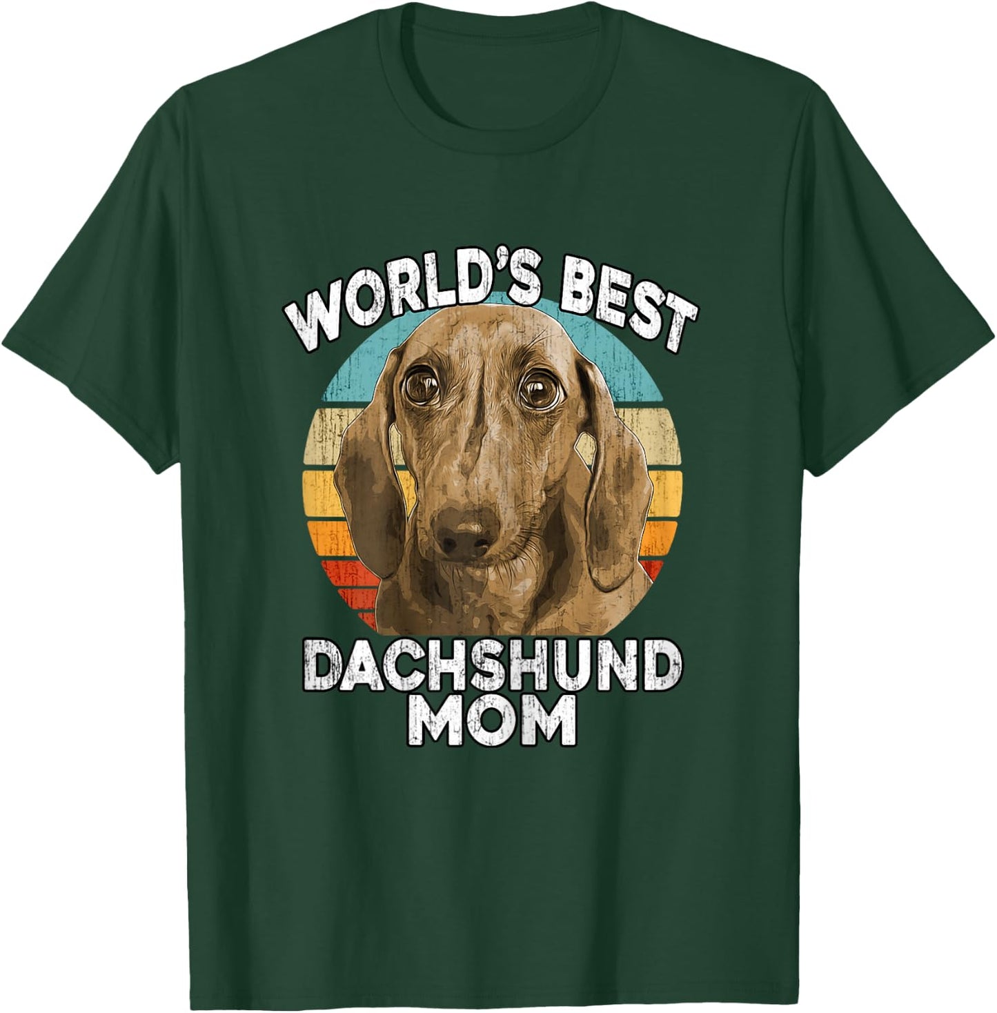 Dachshund Mother's Day - World's Best Daschund Mom Dog T-Shirt - T-Shirt | Forest