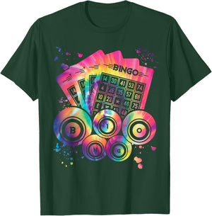 Bingobälle Colorsplash Damen Herren Bingo T-Shirt - T-Shirt | Forest