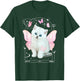 Cute y2k Aesthetic Cat Butterfly Fairy Cyber 2000s Graphic T-Shirt - T-Shirt | Forest