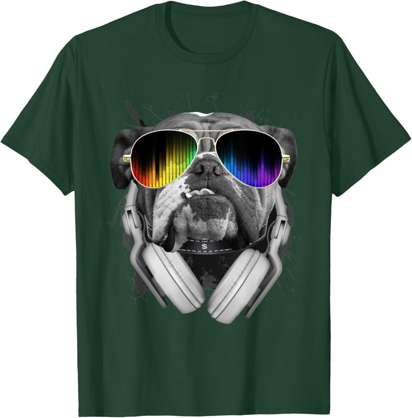 bulldog dj Men Women T-Shirt - T-Shirt | Forest