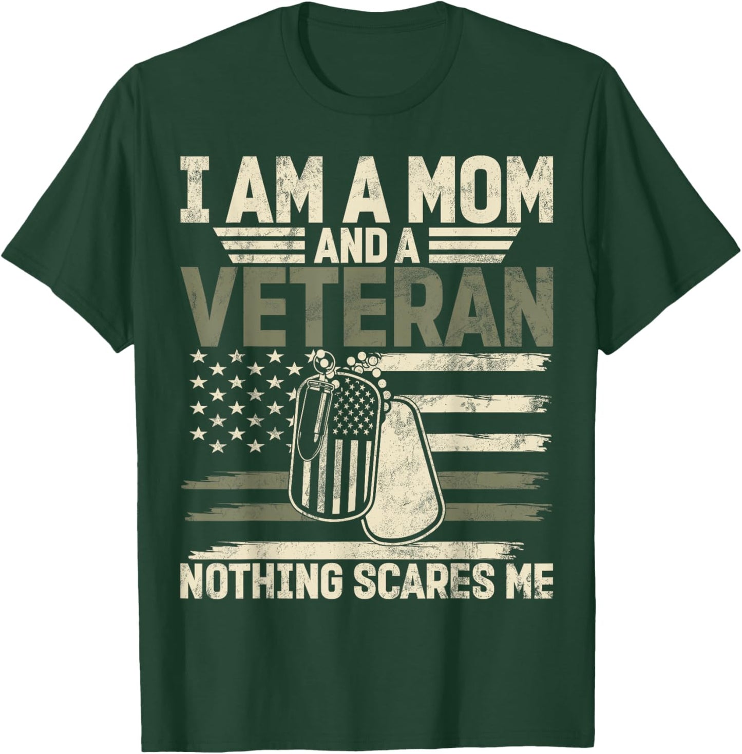 Female Veteran Veteran's Day Women Veteran Soldier Patriotic T-Shirt - T-Shirt | Forest