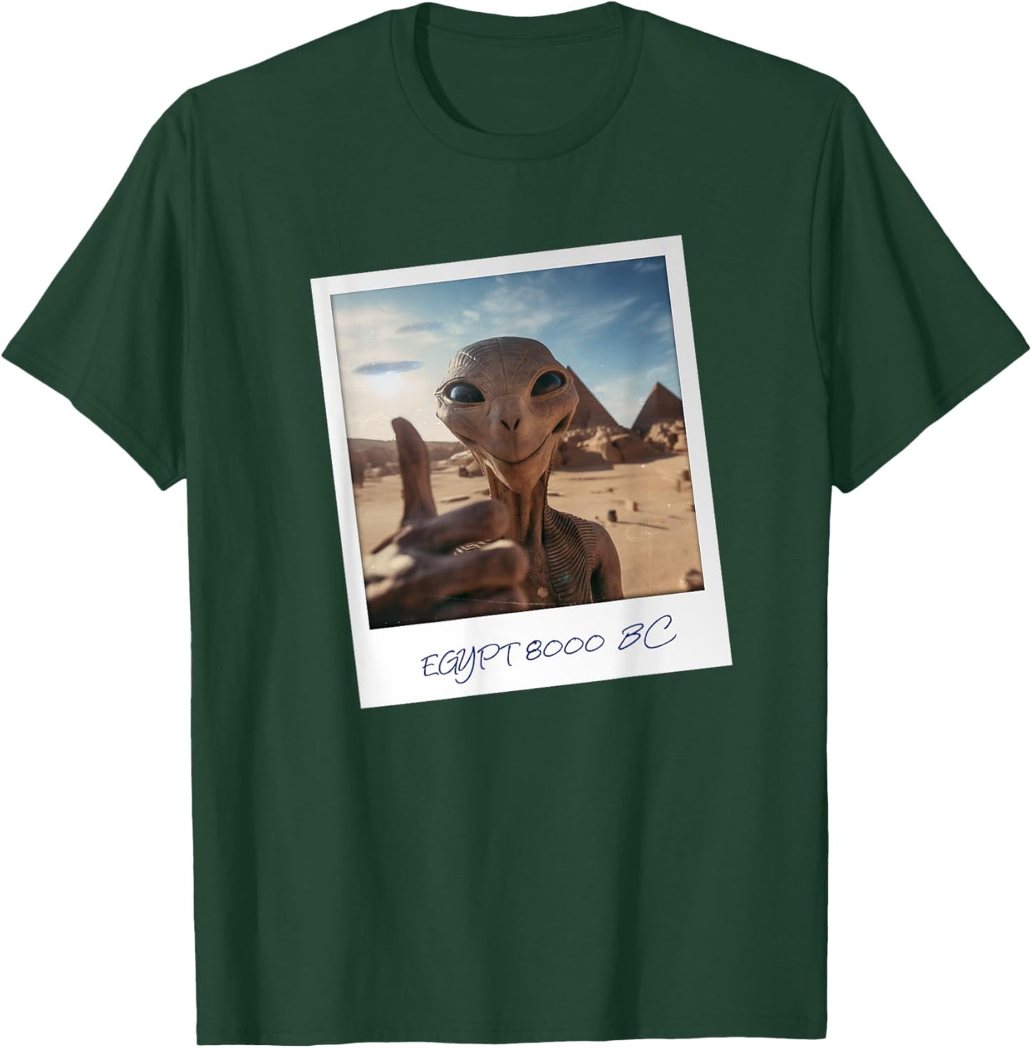 Aliens Building Pyramids UFO Conspiracy Theory Sarcasm T-Shirt - T-Shirt | Forest