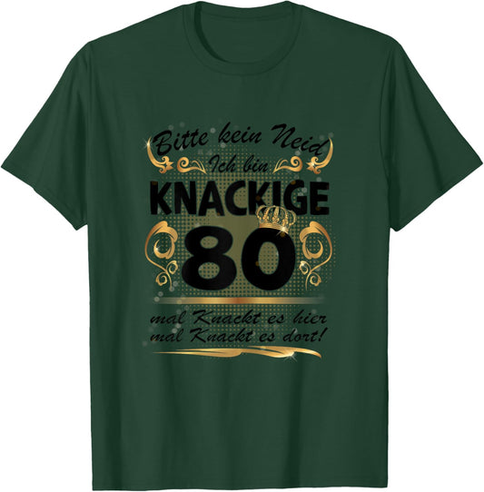 80 Jahre alt Mama Oma 80.Geburtstag Sprüche lustig Frauen T-Shirt - T-Shirt | Forest