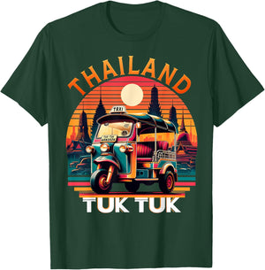 TUK TUK Thailand Travelers Bangkok Adventure Vintage Funny T-Shirt - T-Shirt | Forest