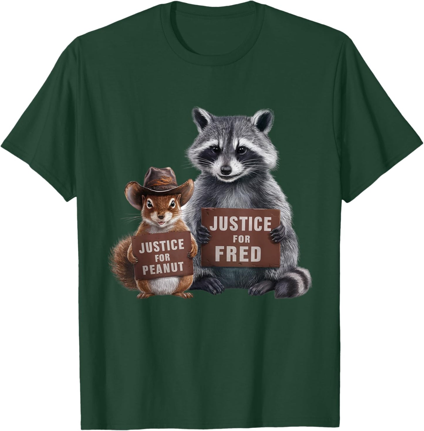 Justice For Peanut And Fred -Kids Black Cartoon Classic T-Shirt - T-Shirt | Forest
