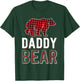 Daddy Bear Dad Red Buffalo Plaid Matching Family Christmas T-Shirt - T-Shirt | Forest