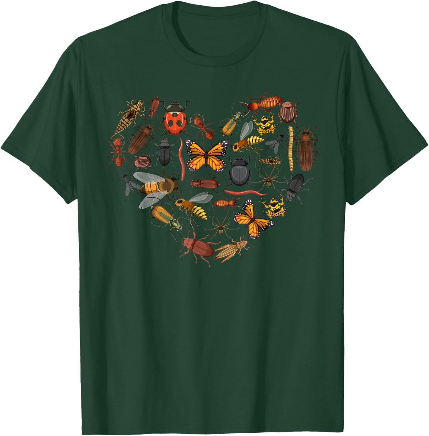 Valentine Bug Lover Insects Love Heart Entomologist T-Shirt - T-Shirt | Forest