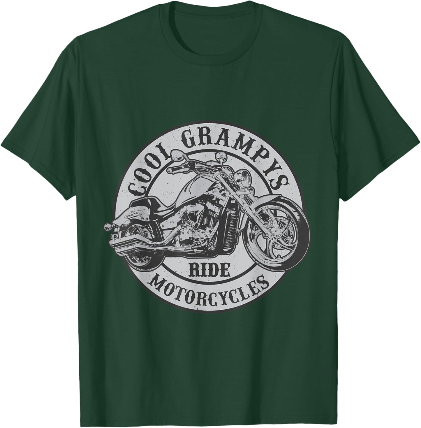 Cool Grampy Ride Motorcycles Novelty Rider Grampys T-Shirt - T-Shirt | Forest