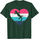I love Gecko Reptile Heart Vintage Retro Distressed Print T-Shirt - T-Shirt | Forest