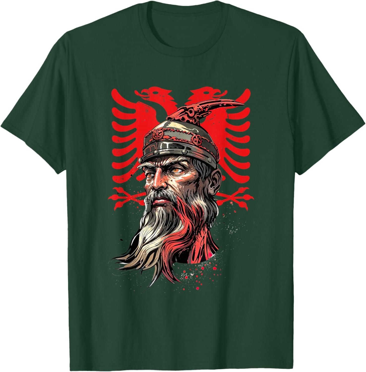 Skanderbeg Albania and Kosovo flag for a proud Albanian T-Shirt - T-Shirt | Forest