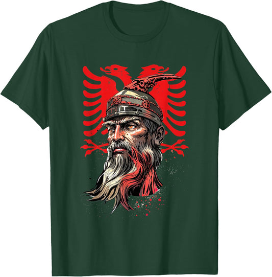 Skanderbeg Albania and Kosovo flag for a proud Albanian T-Shirt - T-Shirt | Forest