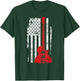 America Guitarist Music USA Flag Guitar T-Shirt - T-Shirt | Forest