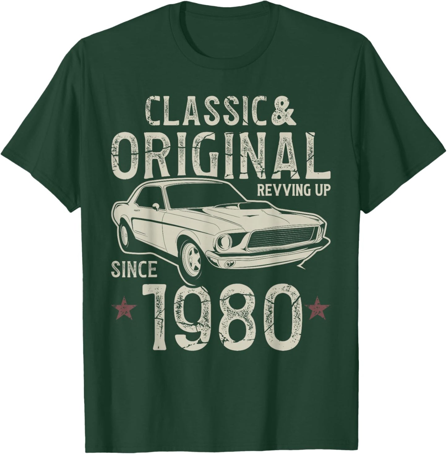 45th Birthday 1980 Classic Car T-Shirt - T-Shirt | Forest