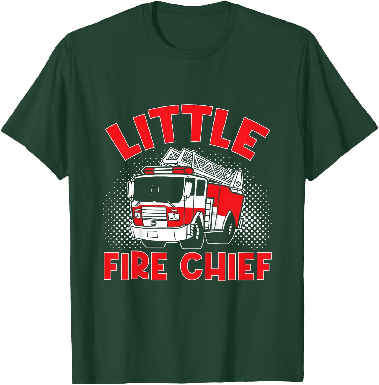 Fire Truck Kids Firefighter Little Fire Chief T-Shirt - T-Shirt | Forest