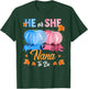 Halloween Pumpkin Gender Reveal He or She Nana To Be T-Shirt - T-Shirt | Forest