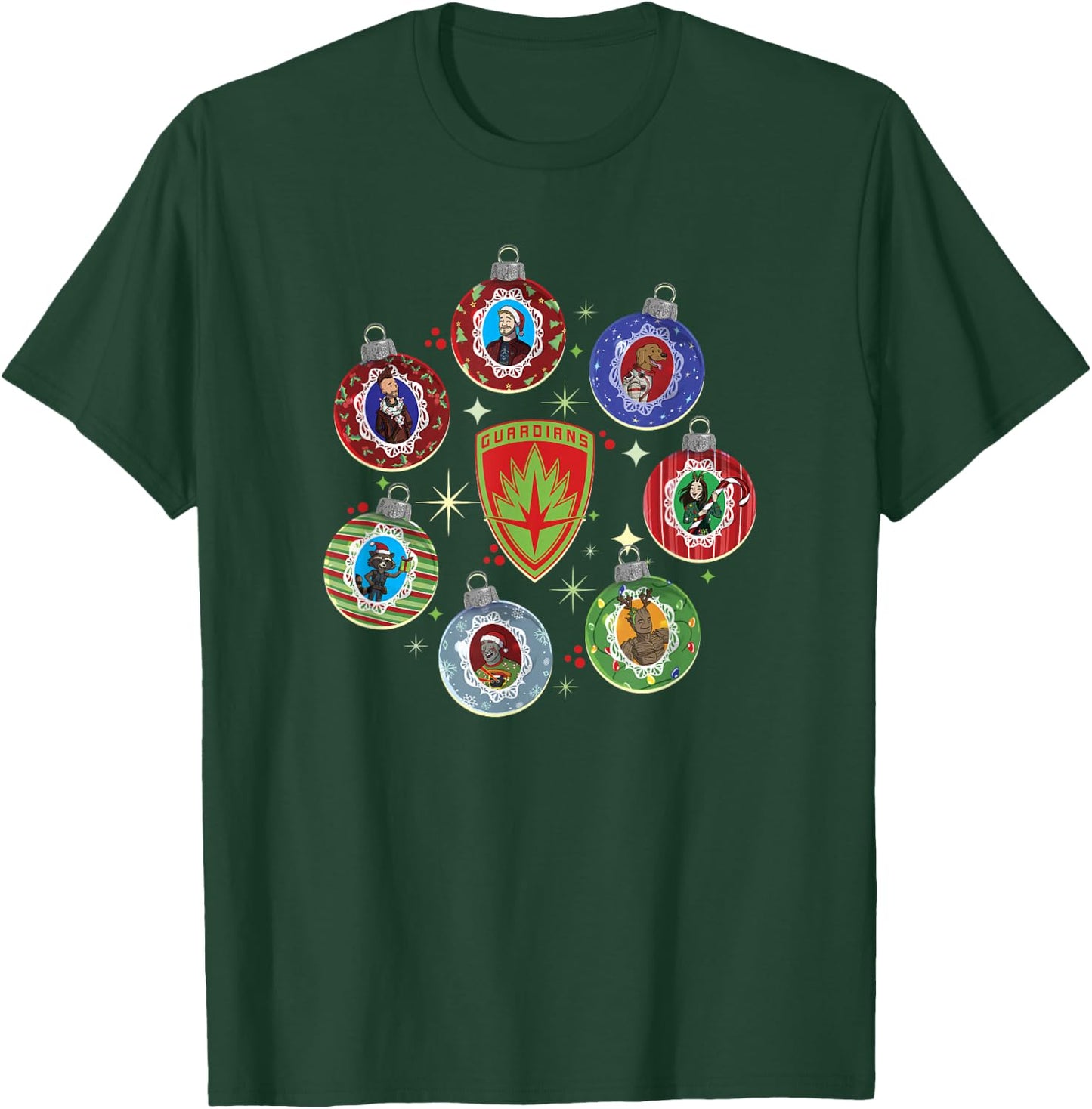 Marvel Guardians of the Galaxy Holiday Special Ornamental T-Shirt - T-Shirt | Forest