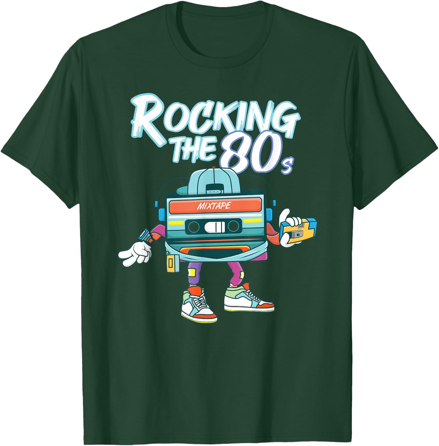 Retro 80s Rocking The 80s Mixtape Vintage Classic 1980s T-Shirt - T-Shirt | Forest