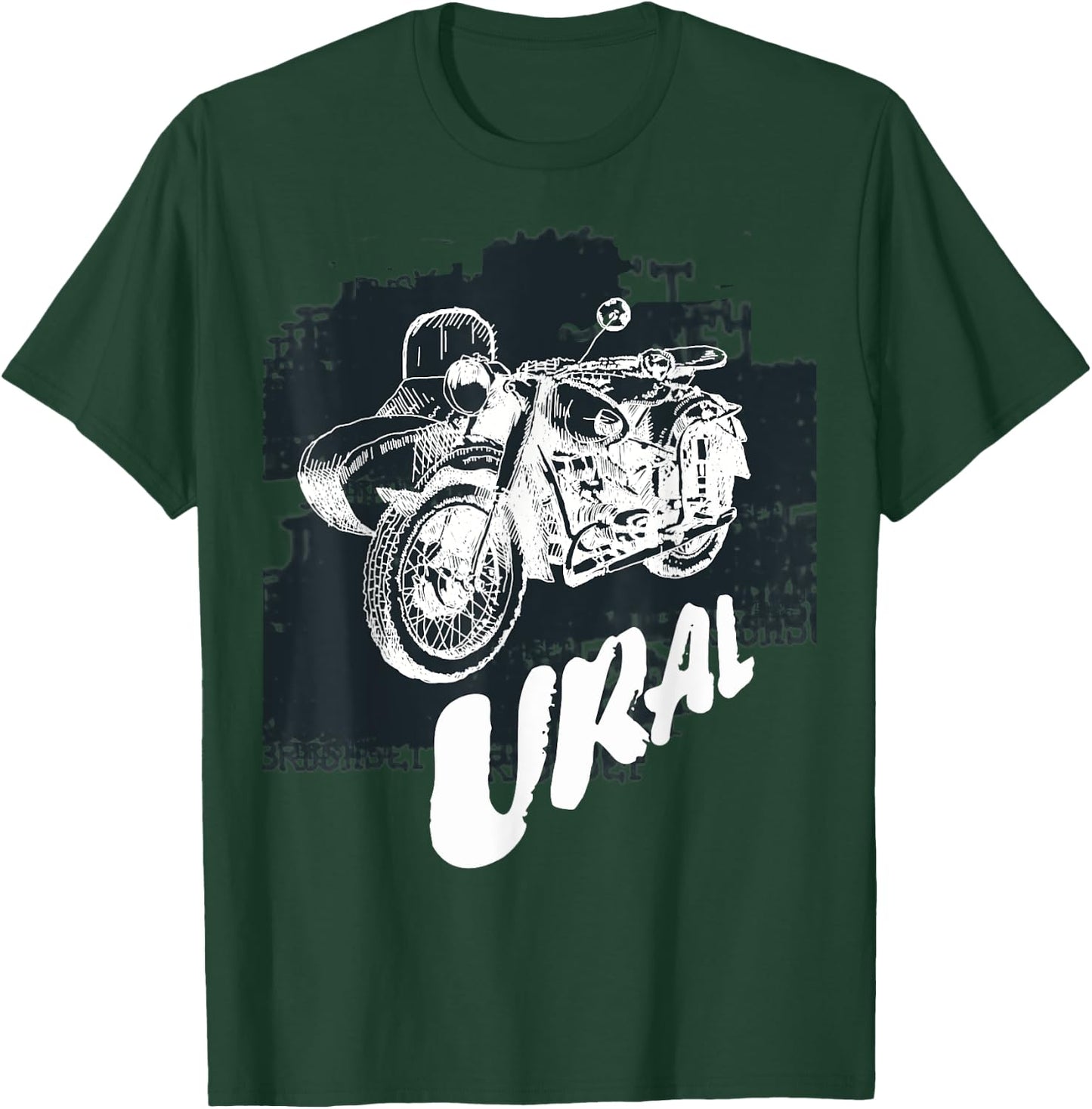 Retro Motorcycle Ural - Vintage Sidecar Motorbike T-Shirt - T-Shirt | Forest