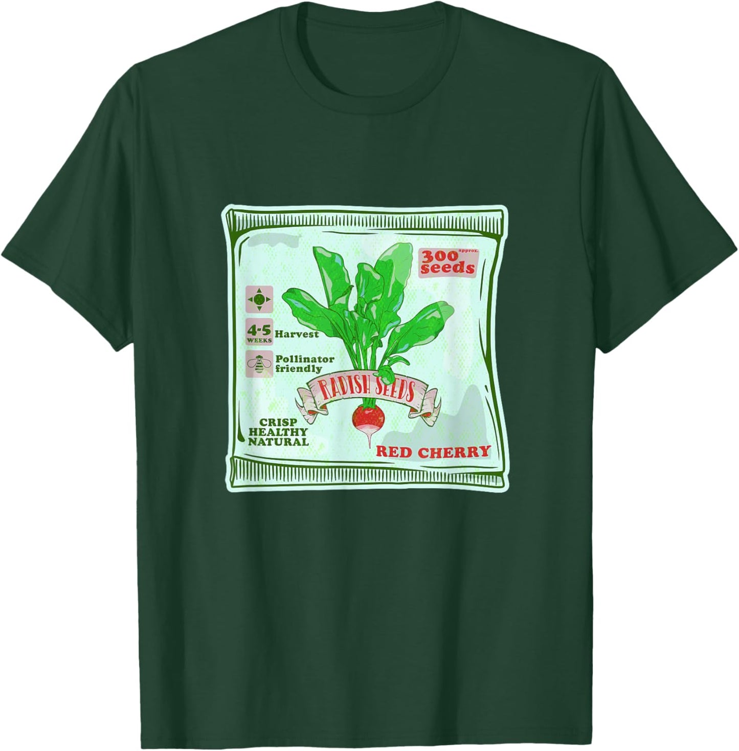 Radish seeds packet growing vegetables T-Shirt - T-Shirt | Forest